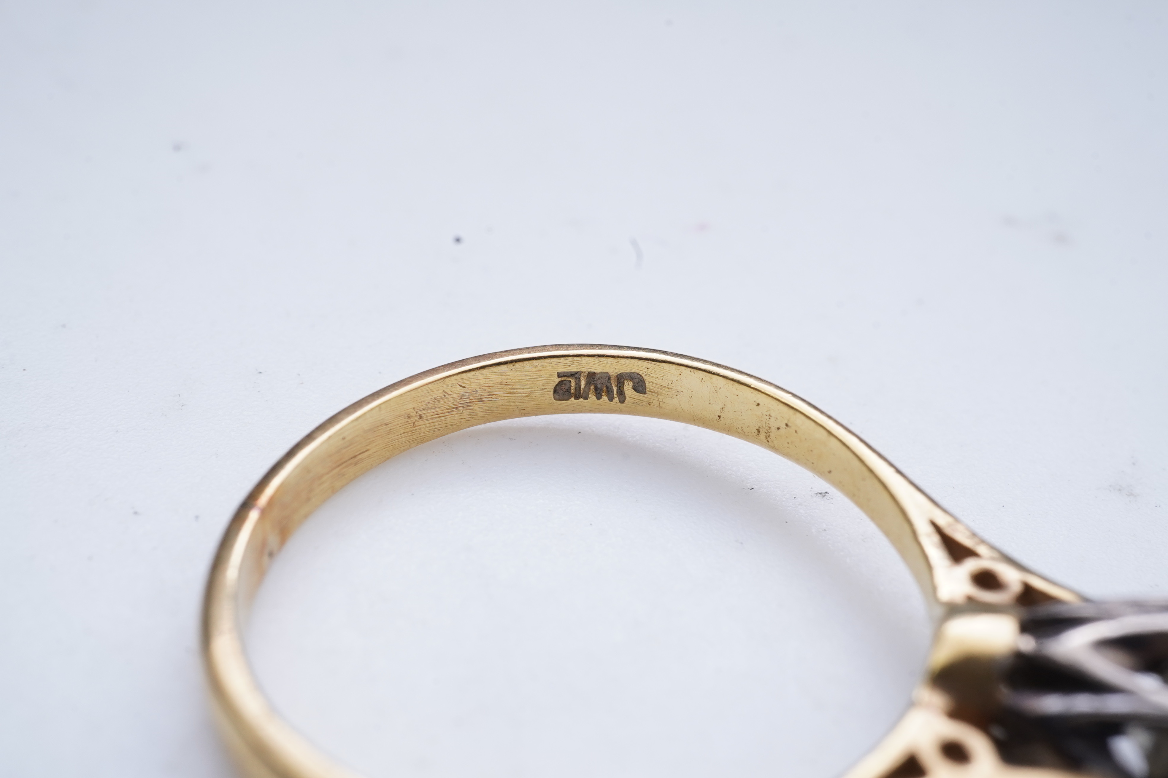 A diamond solitaire ring